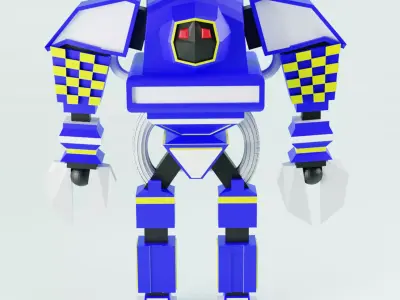 Big Bos Robot Low-poly 3D model