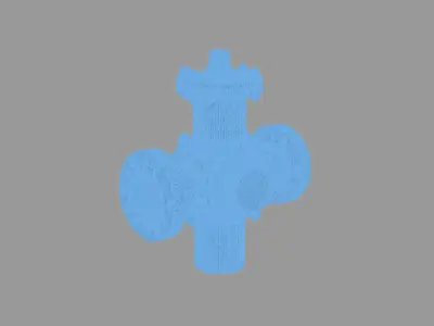 Industrial Valve Duo Pack Low Poly Game Ready 3D Models Low-poly 3D model