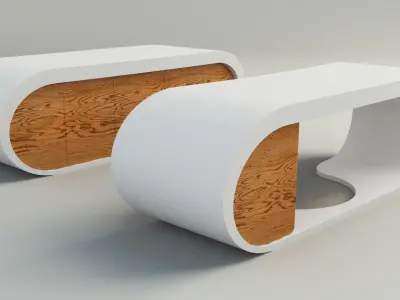 Goggle Desk Low-poly 3D model