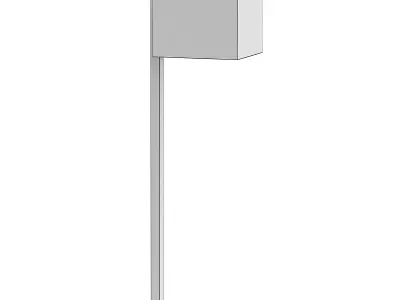 SEIZE floor lamp with wooden base and shade 3D model