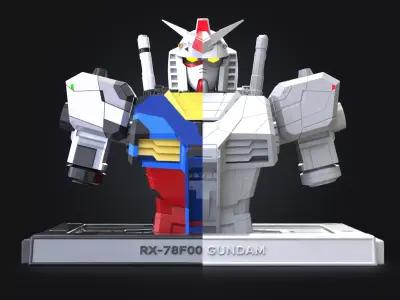 GUNDAM BUST RX-78F00 3D print model 3D print model