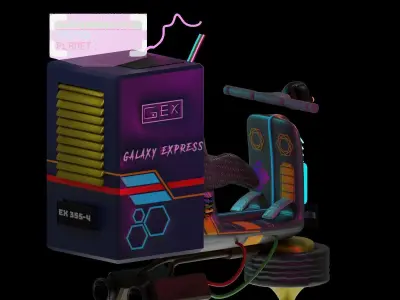 Sci - Fi Motorcycles 3D model