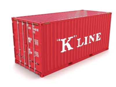 20ft Shipping Container K Line 3D model