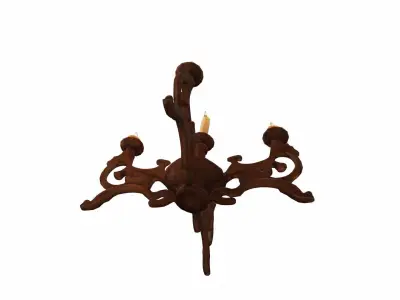 Simple Wooden Candle Holder With 3d Model Generated 3D model