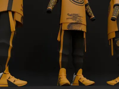 Sci-Fi jacket shirt pants 3D model