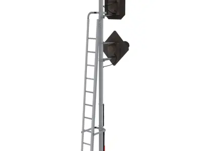 Train Traffic Light 20 3D model