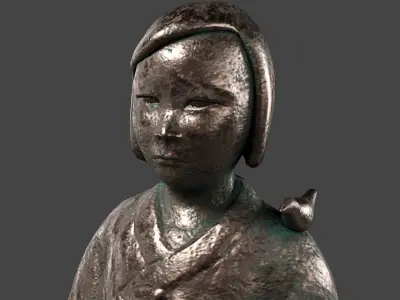 Friedensstatue - Comfort Woman Statue Low-poly 3D model