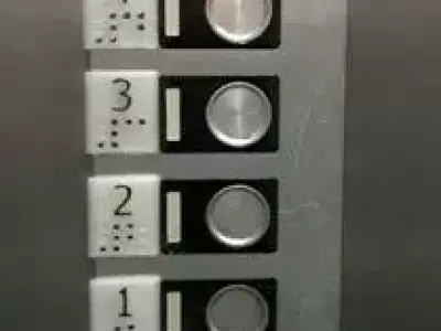 Braille elevator numbering buttons 3D print model