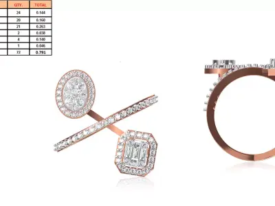 Ladies-Elegant Stone Rings For Womens 145 3D print model