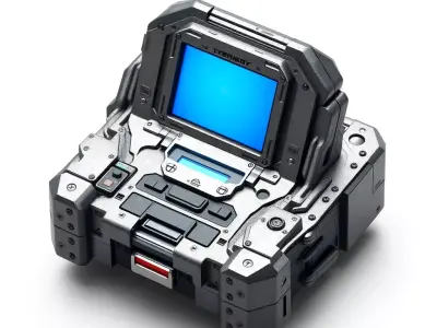 SciFi Rugged Control Panel Device Low-poly 3D model