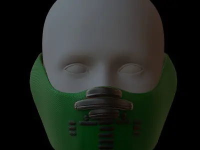 Gas mask helmet 3d model scifi Low-poly  Low-poly 3D model 168