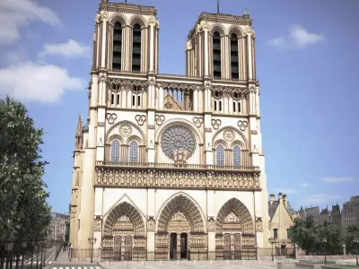  Notre Dame de Paris Tribute 3d model 