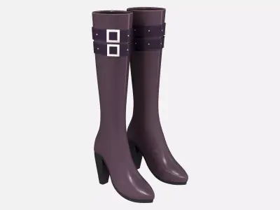 Army Uniform Boots Low-poly 3D model