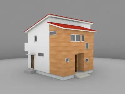 House model for background 40 Low-poly 3D model