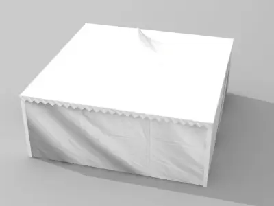 Ceremony Tent 10x10 meter Low-poly 3D model