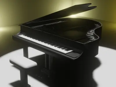 Grand piano 3D model