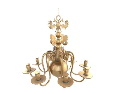 Chandelier in style of person Low-poly 3D model