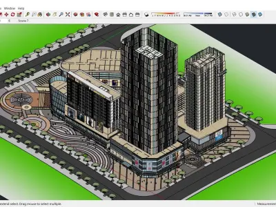 Sketchup Shopping Center H4 3D model