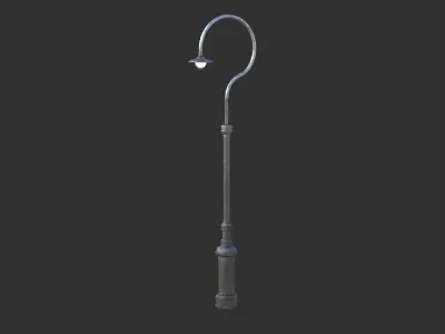 Street Lamp Low-poly 3D model