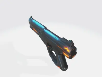 Futuristic sci-fi energy weapon 3D model