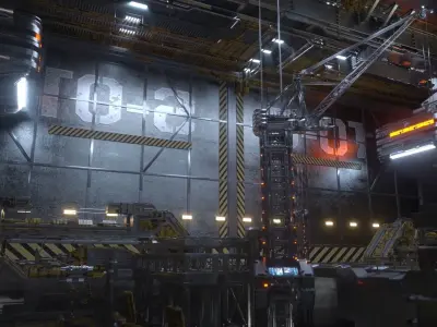 technology factory 3D model