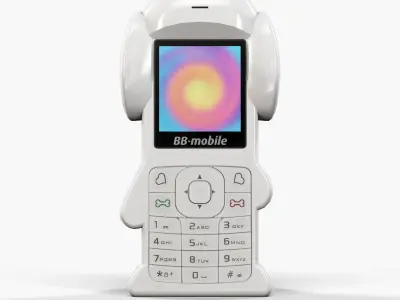 BB-mobile Dog cellphone Low-poly 3D model