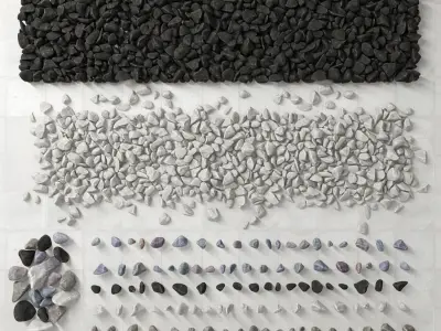 Pebble river collection 3D model