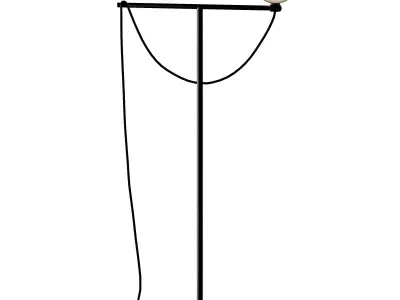 Handvark Globe Floor Lamp Black 3D model