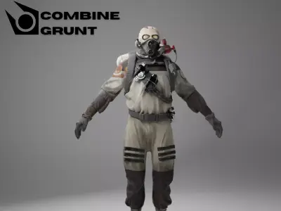 HLA  Combine Grunt 3D model