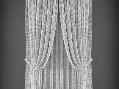 Curtain 3D pair of curtains Low-poly 3D model purchase