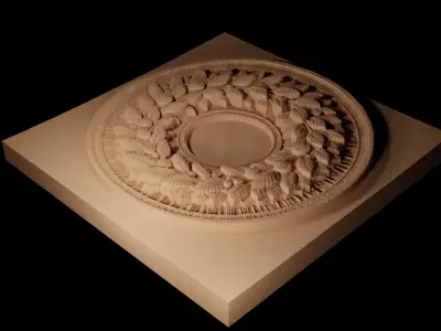 Wreath CNC 3d Print High Relief Sand Casting 3D print model
