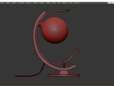 Mitzi Hl186201Agb 1 Light Table Lamp Low-poly 3D model