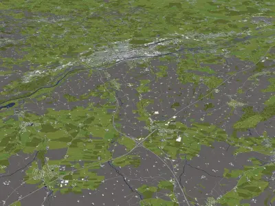 Wels Austria 50x50km 3D model