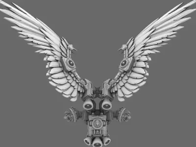 Galactic Lions V7 Winged Lion Jetpack 3D print model