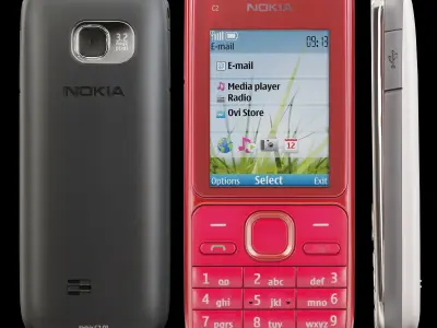 Nokia C2-01 Low-poly 3D model