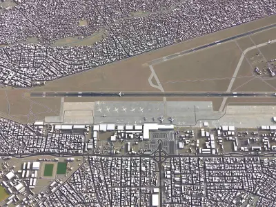 Luanda - Quatro de Fevereiro Airport - LAD Low-poly 3D model