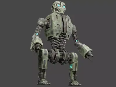 Cool Toon Robot - game ready  Low-poly 3D model