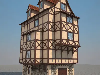 Medieval House 6 3D model