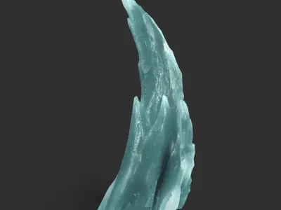 Low poly Sharp Ice Column Low-poly 3D model
