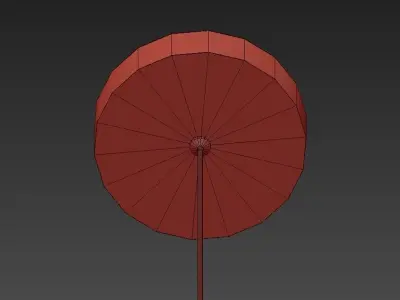 SATELLITE circle with two lights hanging from it 3D model