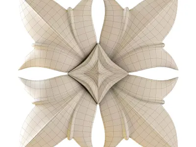 Square rosette 011 3D model