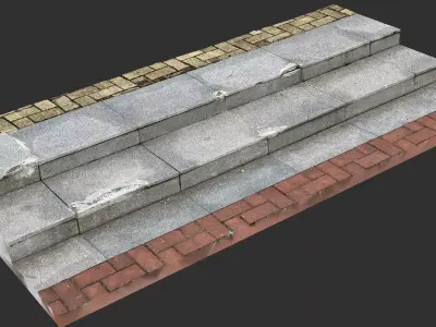 Long steps in the park 3d scan 3D model