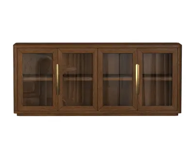 BRETON GLASS 4-DOOR SIDEBOARD 3D model
