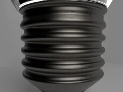 realistic lamp light bulb 3D model