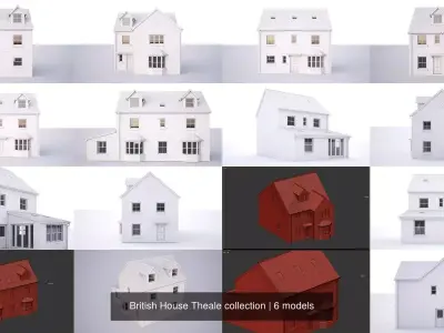 British House Theale collection 3D Model Pack