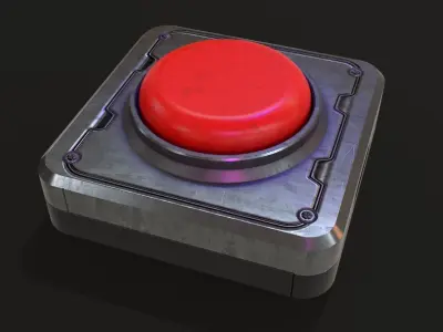 Sci Fi Red Button 3D model