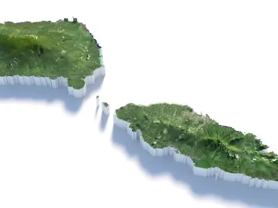 Samoa Terrain Country 3D model