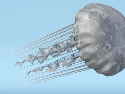  Ice Veil Jellyfish Rigged 