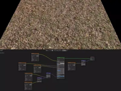 Autumn foliage in the forest 3D model