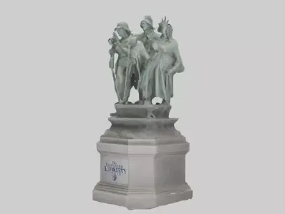 The Defenders of Liberty statue model 3D model